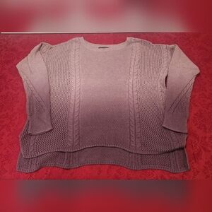 American Eagle Outfitters Mauve Cable Knit Sweater